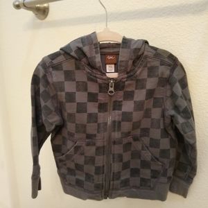 Tea Collection Checkered Zip Hoodie 9m - 12m